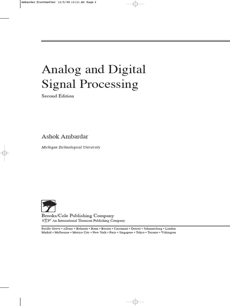 Analog And Digital Signal Processing Sec | PDF | Discrete Fourier ...