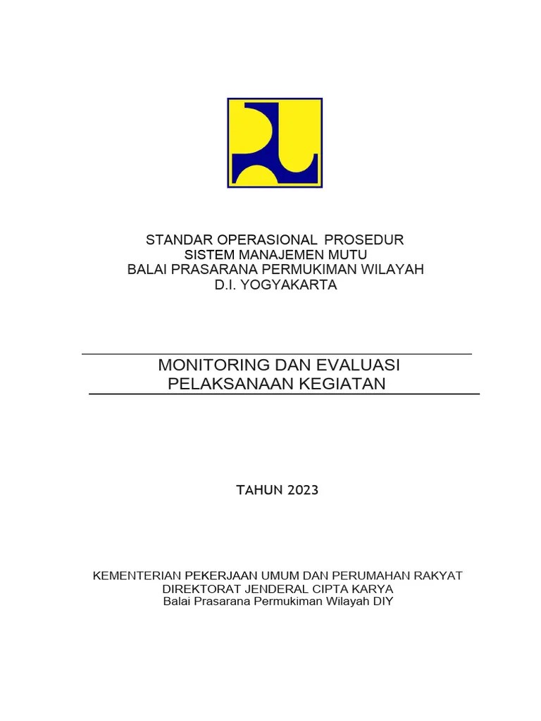 SOP Monitoring Dan Evaluasi Pelaksanaan Kegiatan | PDF