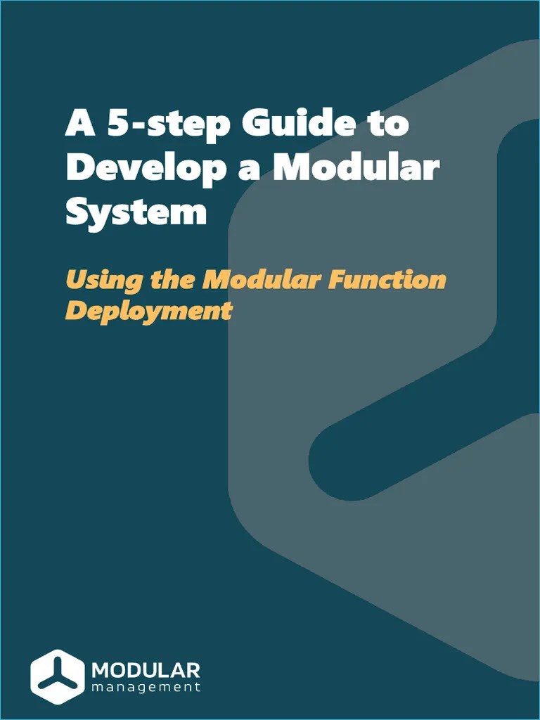 A 5-Step Guide To Create A Modular System By Modular Management | PDF | Market Segmentation ...