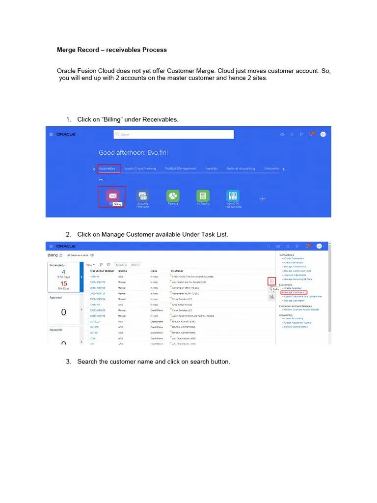 Customer Merge | PDF