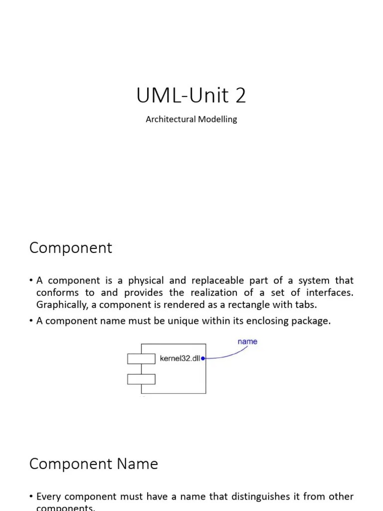UML-Unit 2 Architecural Modelling | PDF | Class (Computer Programming ...