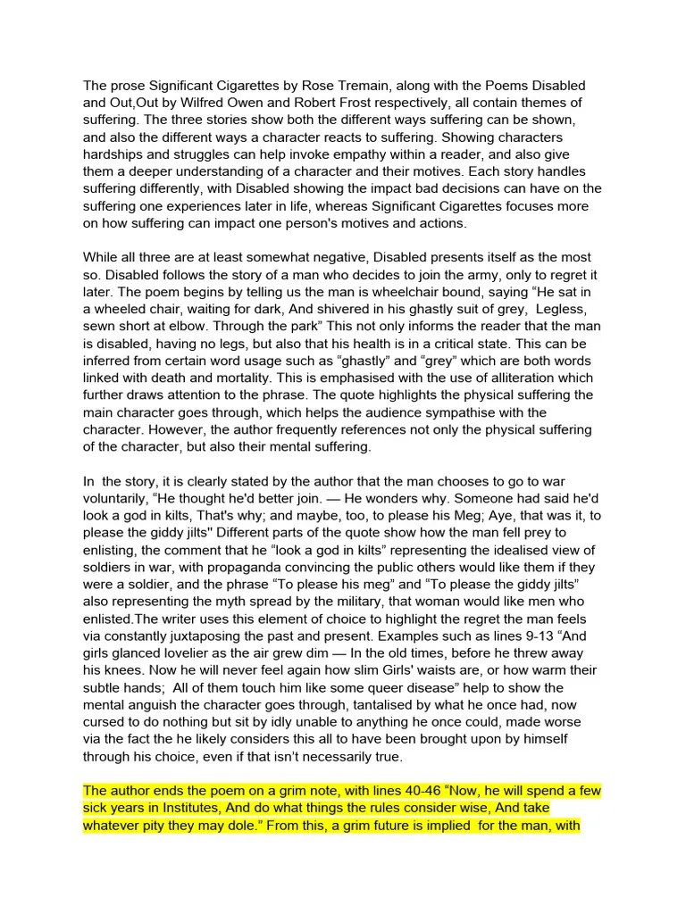 Anthology Course Work Draft 1 | PDF | Disability