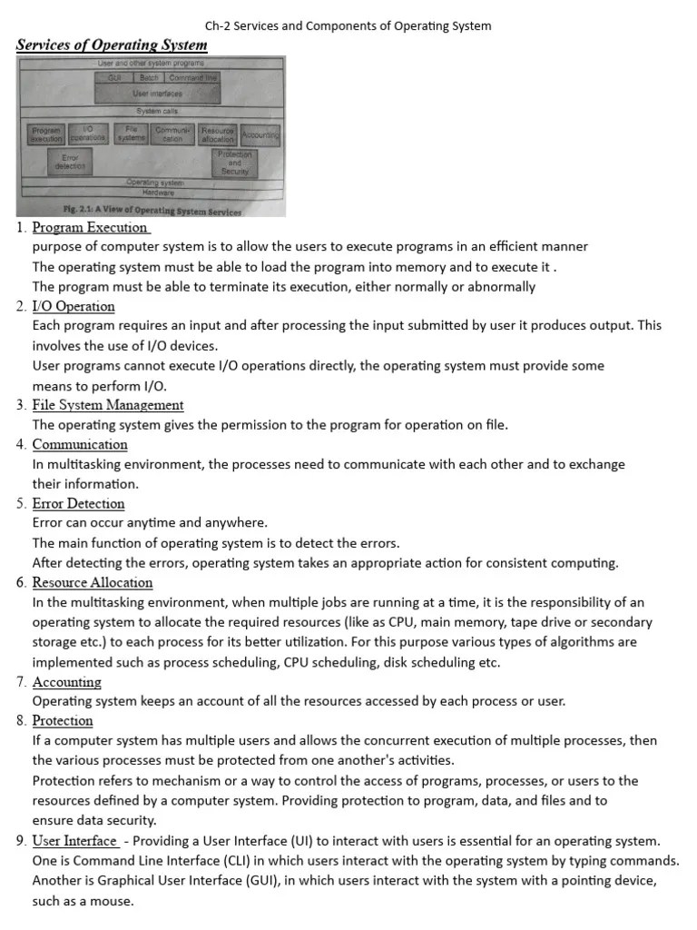CH - 2 | PDF | Operating System | Input/Output