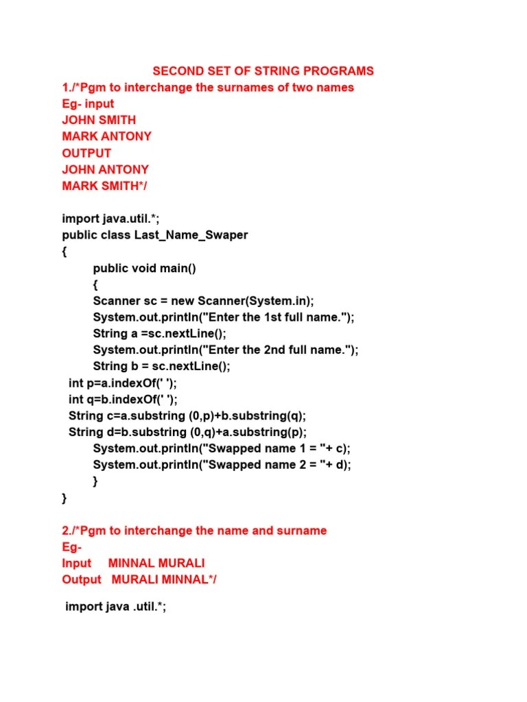 String Programs (Set 2) | PDF | Computer Programming | String (Computer Science)