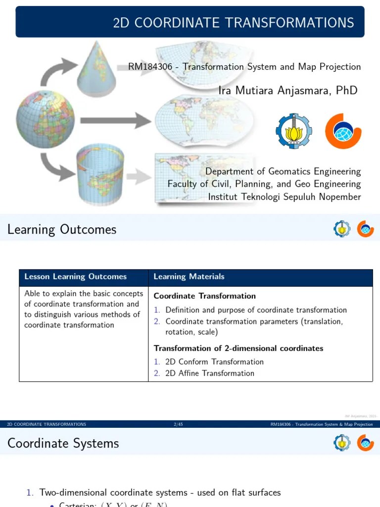 09_STPP_2D_Coordinate_Transformation | PDF | Cartesian Coordinate ...