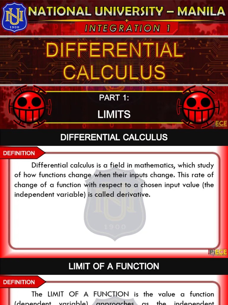 Lesson 1 - Differential Calculus | PDF | Slope | Function (Mathematics)