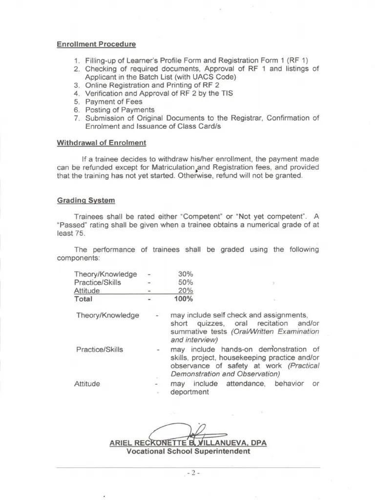 Grading System | PDF