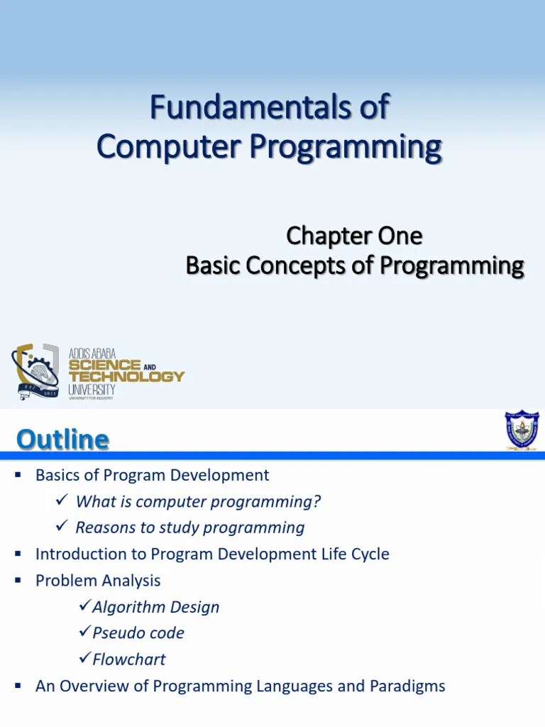 Chapter 1 - Basic Concepts Of Programming | Download Free PDF ...