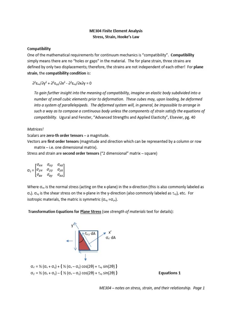 NOTES Stress Strain STUDENT | PDF | Eigenvalues And Eigenvectors ...