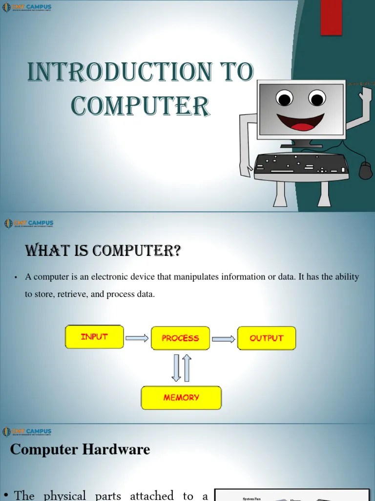 Introduction Of Computer | PDF | Computer Data Storage | Computer Hardware