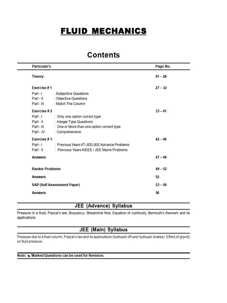 16. FLUID MECHANICS | PDF | Pressure | Buoyancy