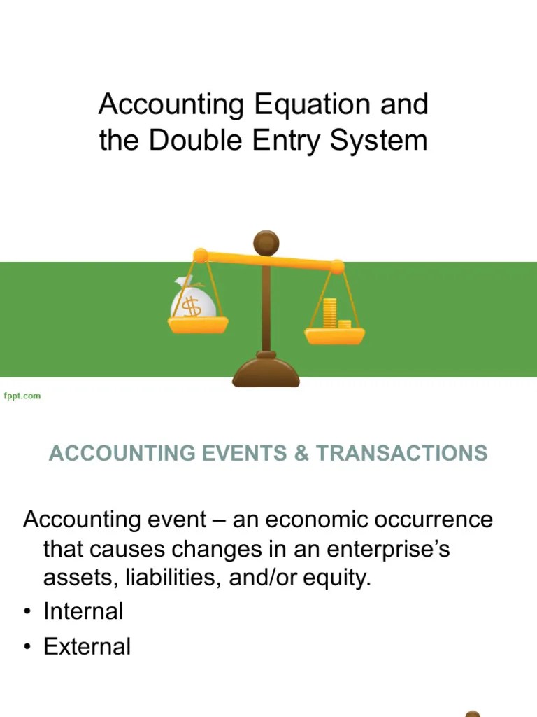 Accounting Equation And Double Entry System | PDF | Cost Of Living ...