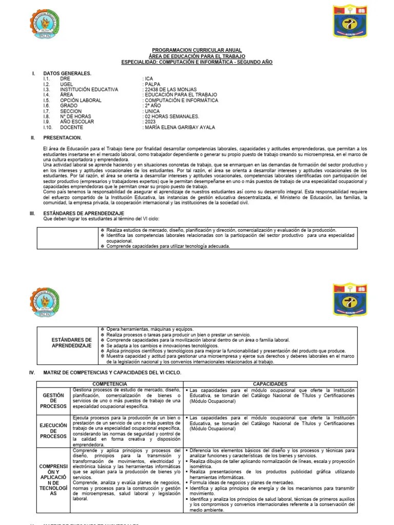 Computación E Informática 2° Año | PDF | Iniciativa Empresarial ...