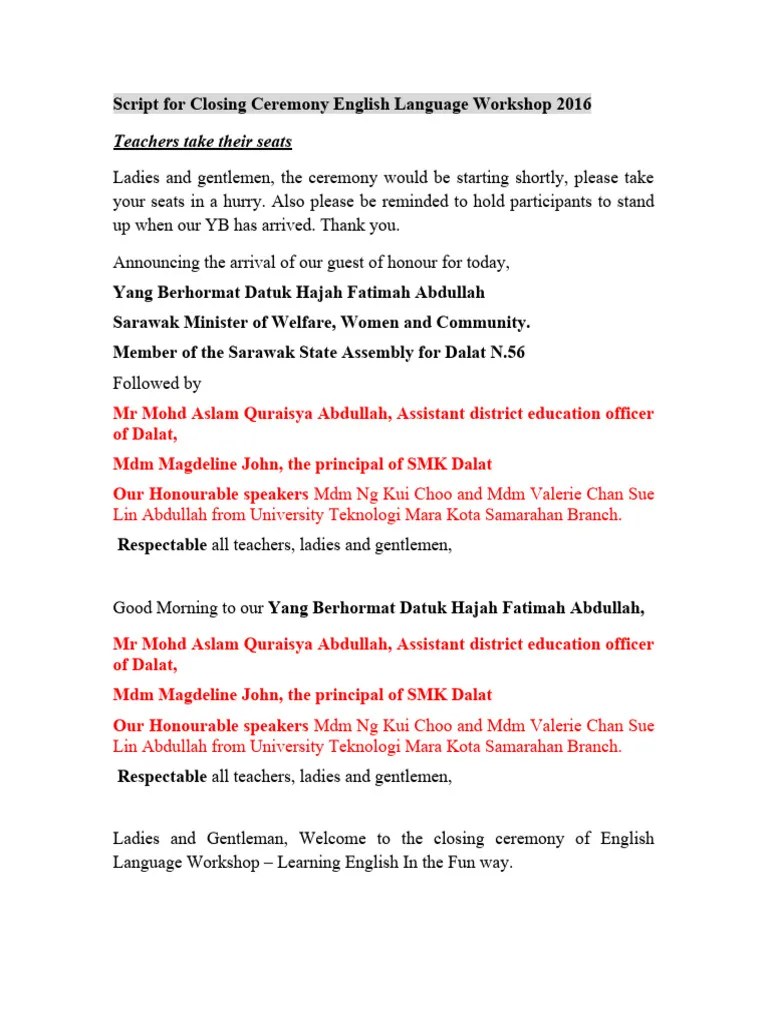 Closing Ceremony | PDF