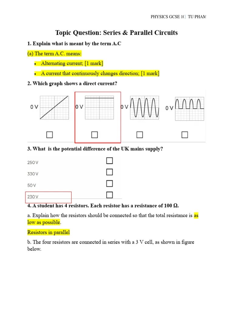 Series & Parallel Circuits | PDF
