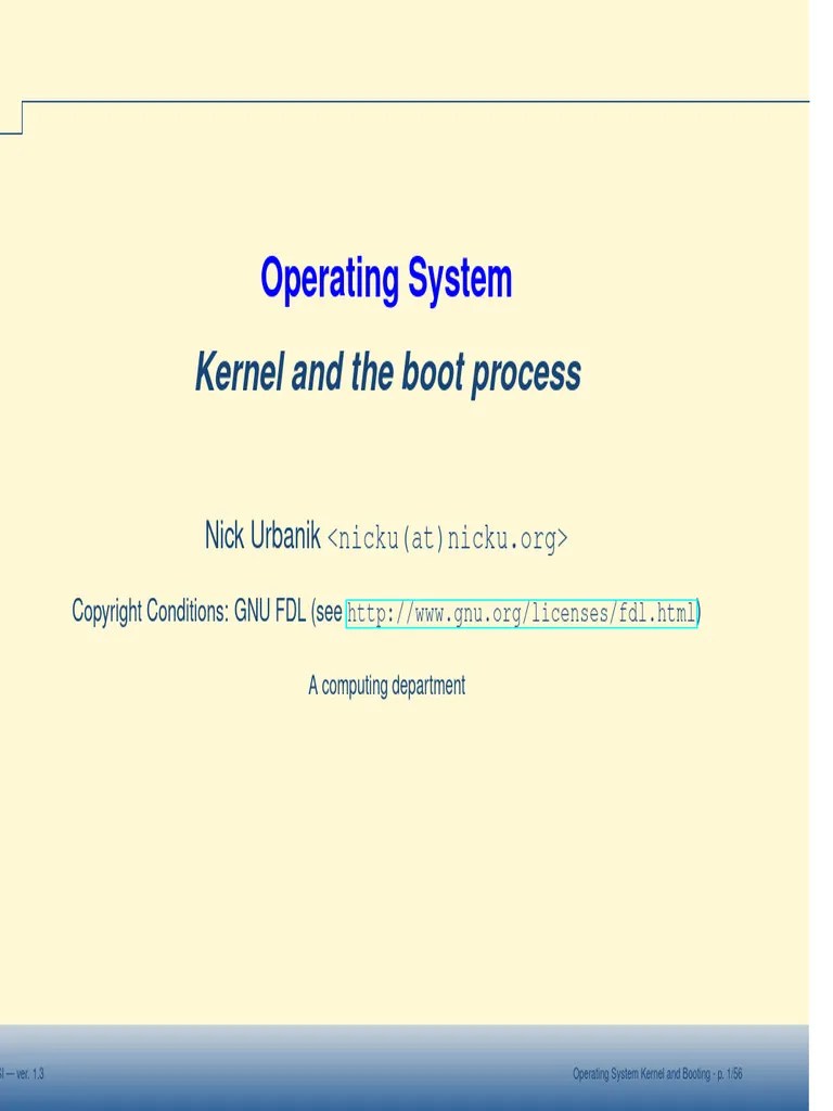 Operating System Kernel | PDF | Kernel (Operating System) | Operating ...