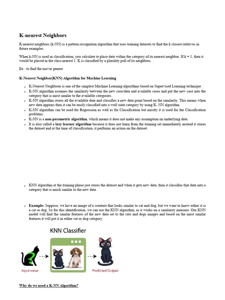 KNN Algo | PDF | Learning | Information Science