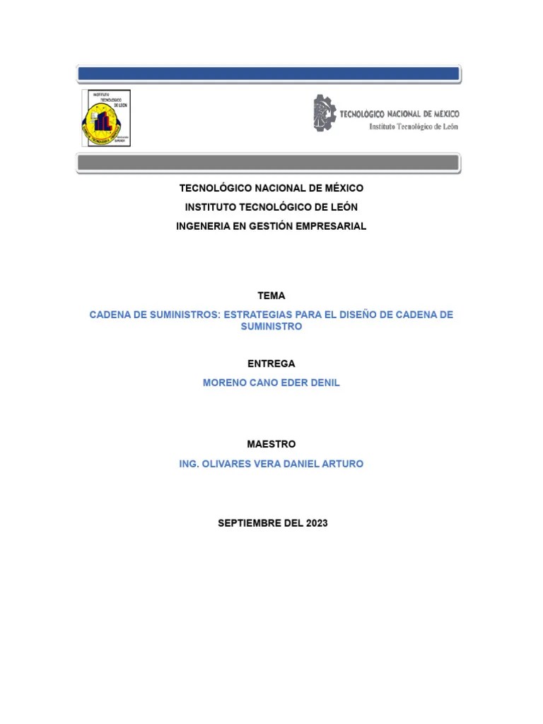 Estrategias Para El Diseño De Cadena De Suministro | PDF | Cadena De ...