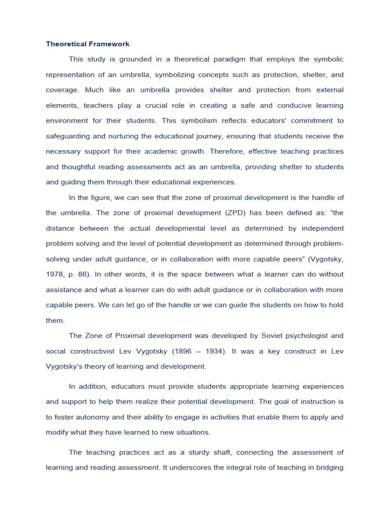 Theoretical Framework Sample | PDF | Educational Assessment | Cognitive ...