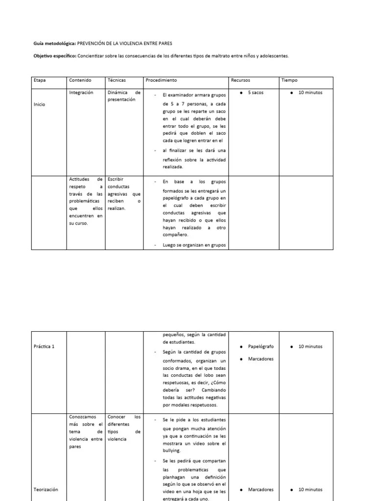 8-Prevención De La Violencia Entre Pares | Descargar Gratis PDF | Violencia