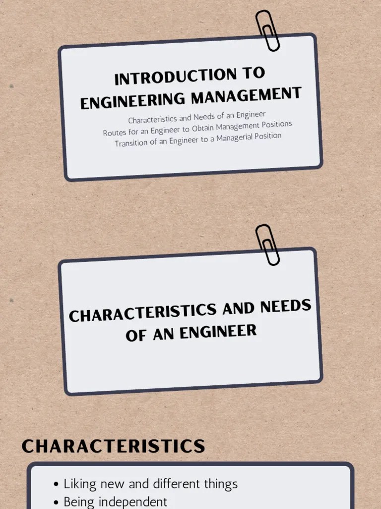 Introduction To Engineering Managemen T | PDF | Thought | Engineer