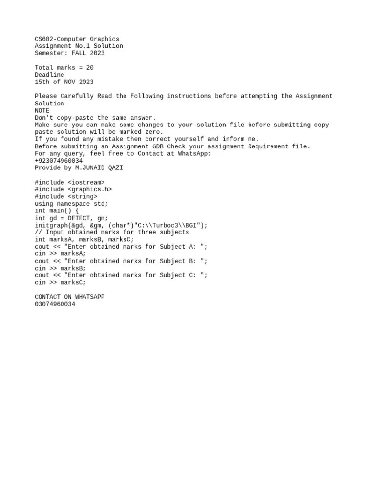 CS602-Assignment No.1 100% Accurate Solution By M.junaid Qazi | PDF ...