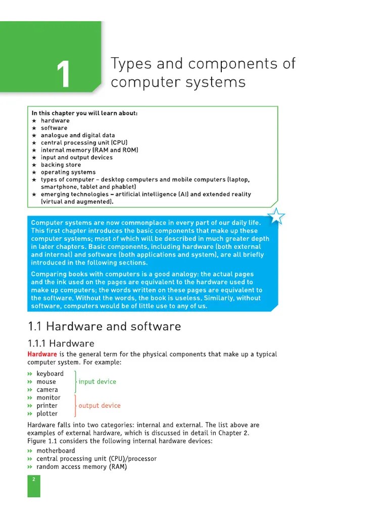 Chapter 1 Hardware Y Software | PDF