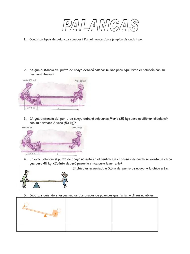 Ejercicios Mecanismos Varios 1 | PDF | Engranaje | Palanca