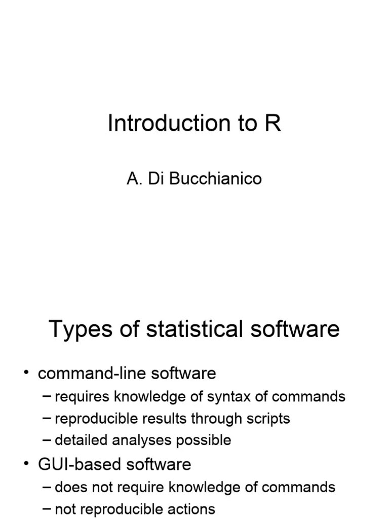Introduction To R | PDF | Graphical User Interfaces | Command Line ...