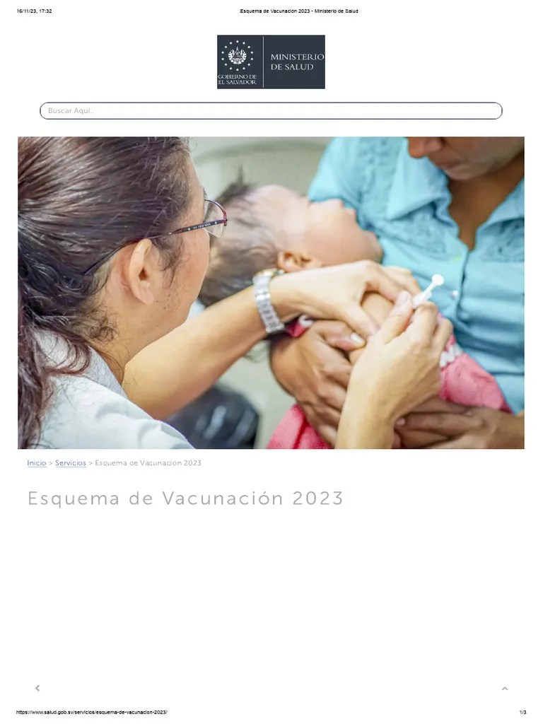 Esquema De Vacunación 2023 - Ministerio De Salud | PDF