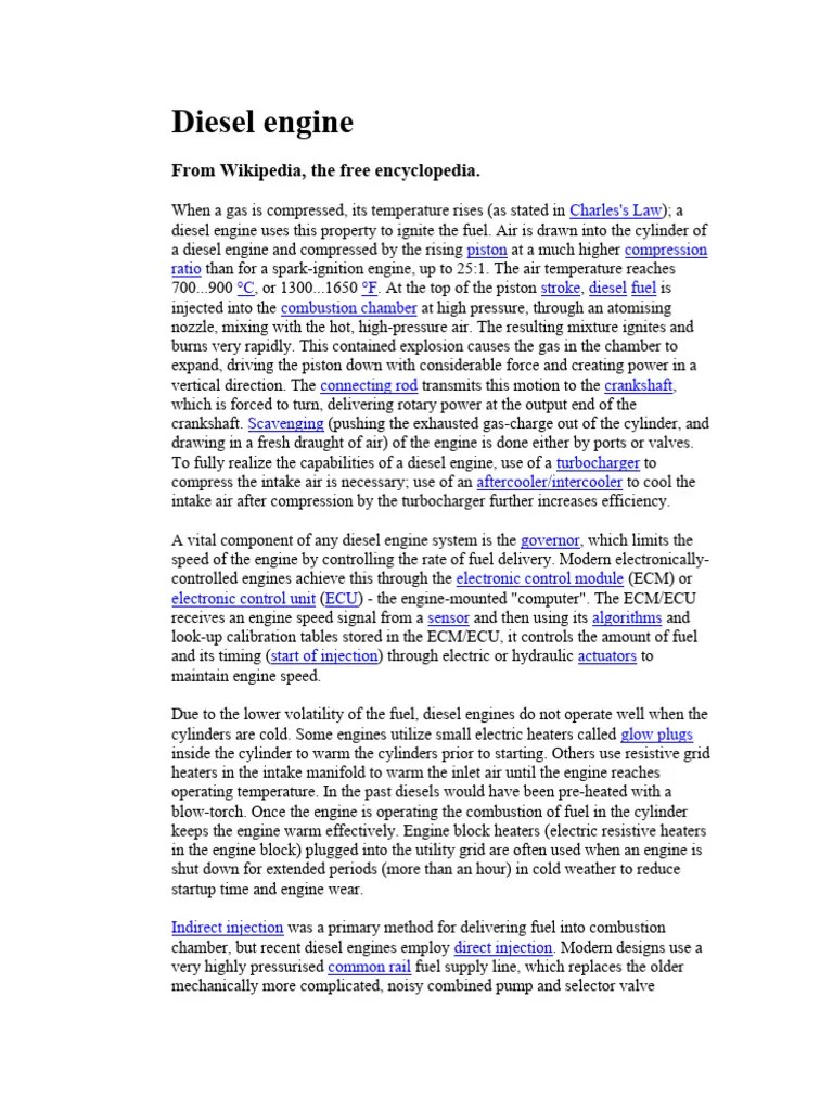 Diesel Engine Pdf Diesel Engine Internal Combustion Engine - Sunset Design Collection - HD Quality