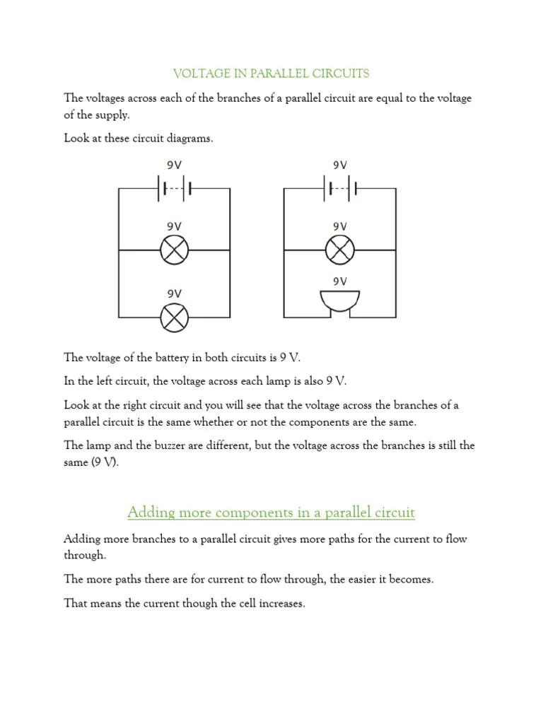 Voltage And Parallel Crcuit | PDF | Electrical Resistance And ...