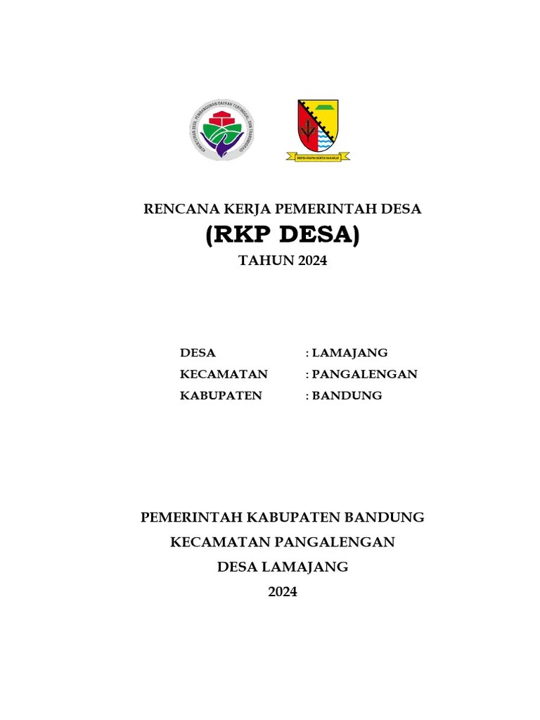 00 Dokumen Rkp Desa Tahun 2024 Pdf