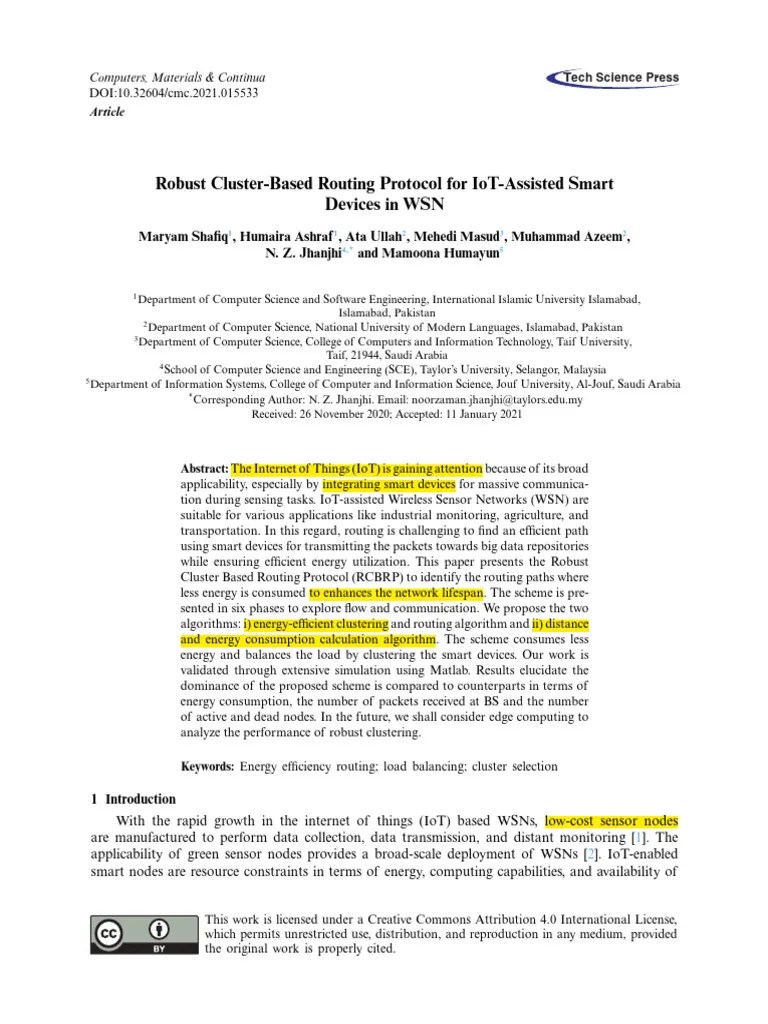 [2]. Robust Cluster-Based Routing Protocol For IoT-Assisted Smart ...