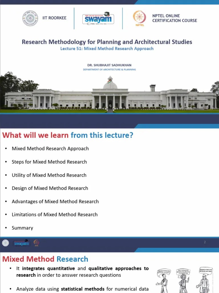 LECTURE - 51 Mixed Method Research Approach | PDF | Qualitative Research | Quantitative Research