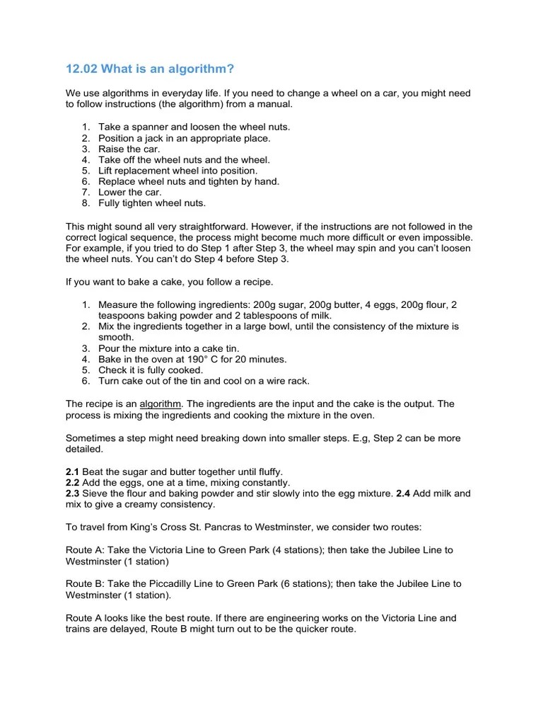 12.02-12.03 Algorithms | Download Free PDF | Cakes | Algorithms