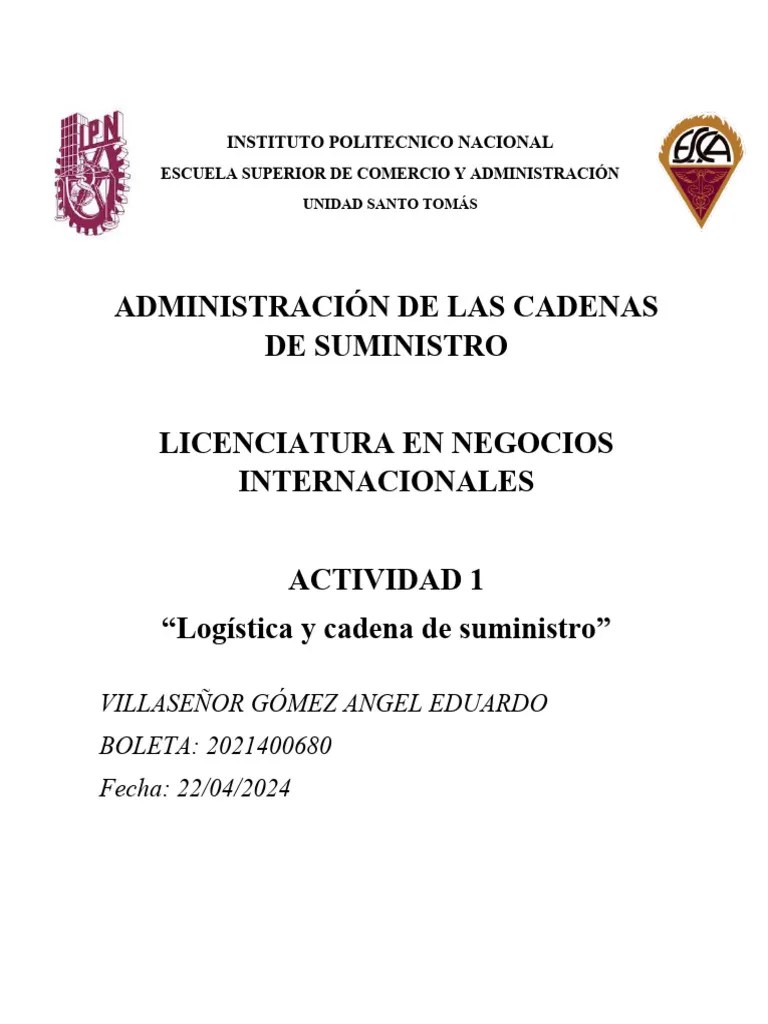Logística Y Cadena De Suministro | PDF | Logística | Cadena De Suministro