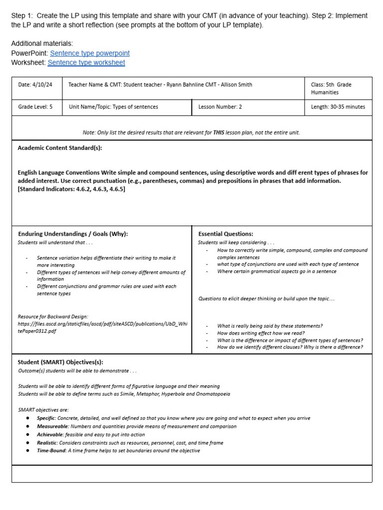 Ed 327 Lesson Plan Template 2023 1 | Download Free PDF | Learning | Cognition