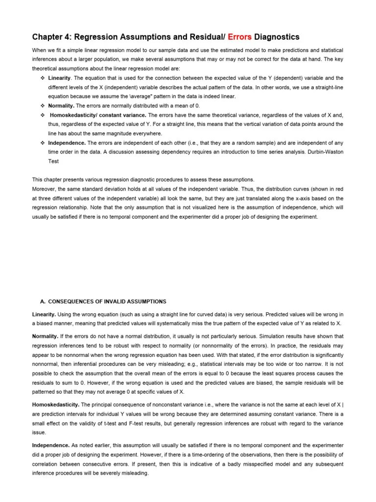Chapter 4 MLR | PDF | Errors And Residuals | Linear Regression