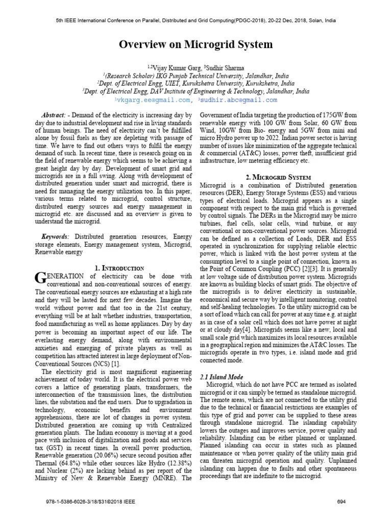 Microgrid | PDF | Distributed Generation | Photovoltaics