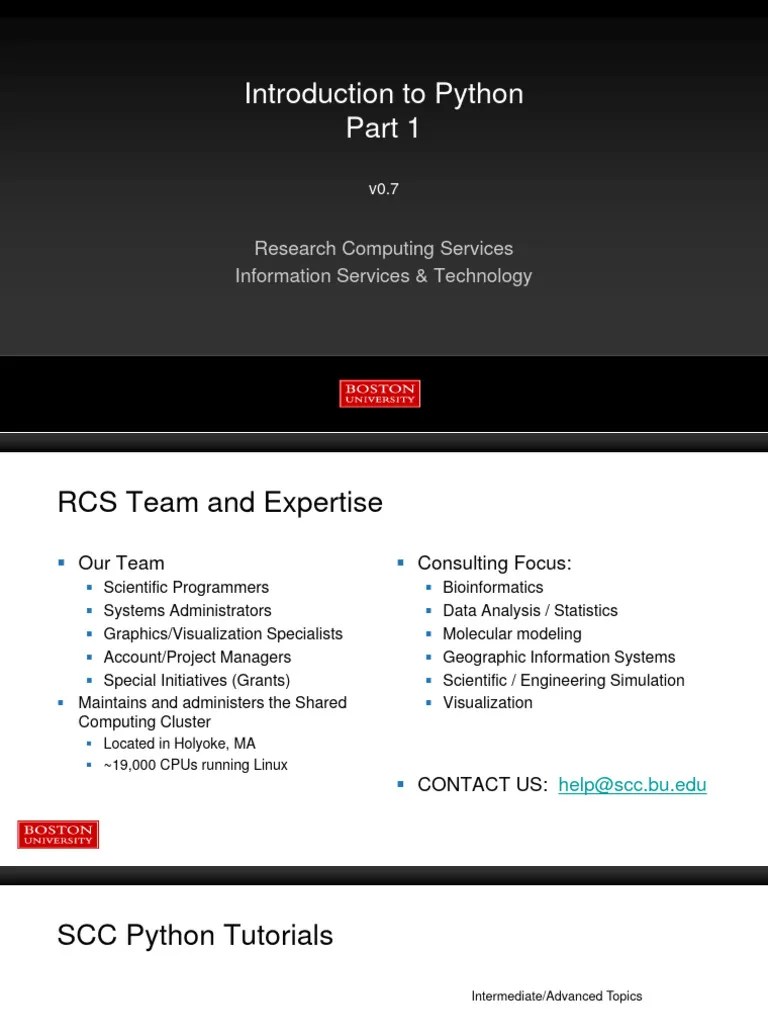 Intro To Python Part 1 | PDF | Python (Programming Language) | String ...