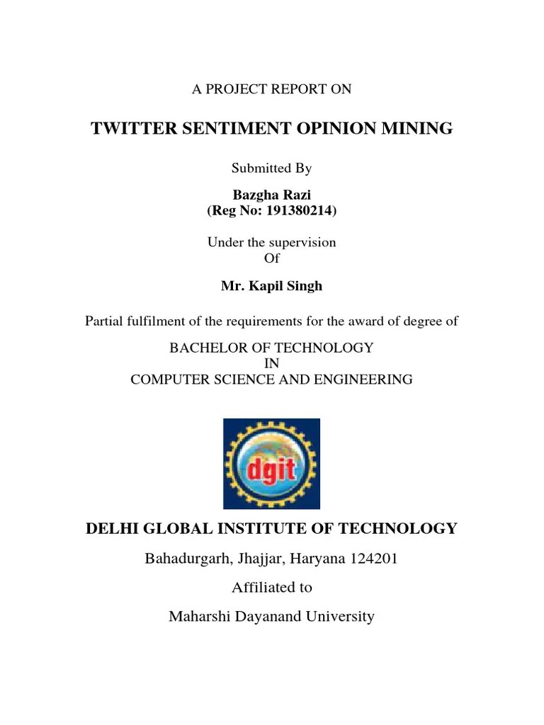 ProjectReport Sample-1 | Download Free PDF | Python (Programming ...