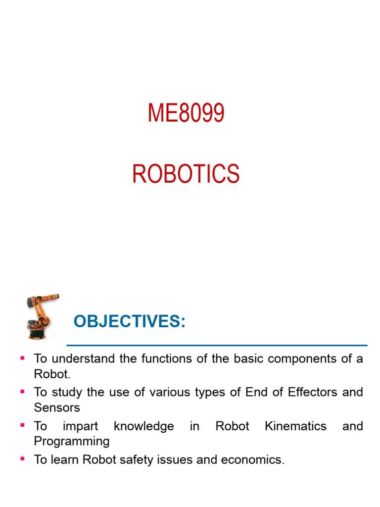 Fundamentals Of Robot | Download Free PDF | Robot | Robotics