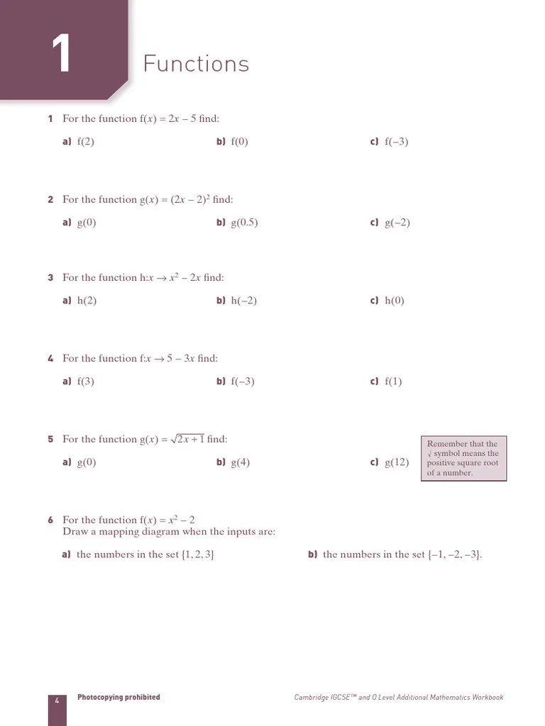 Functions 1 | PDF | Function (Mathematics) | Functions And Mappings