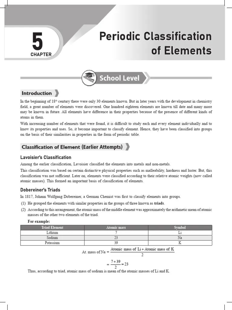 Periodic Classification Of Elements Study Module - By @PWD | PDF ...