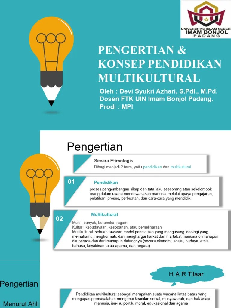 Tentang Pengertian - Konsep - Pendidikan - Multikultural. Ok | PDF