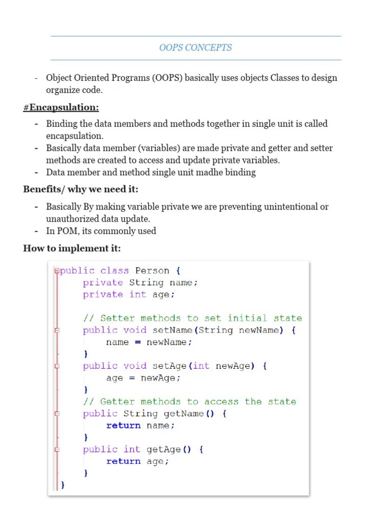 Oops_Concepts | PDF | Method (Computer Programming) | Class (Computer ...
