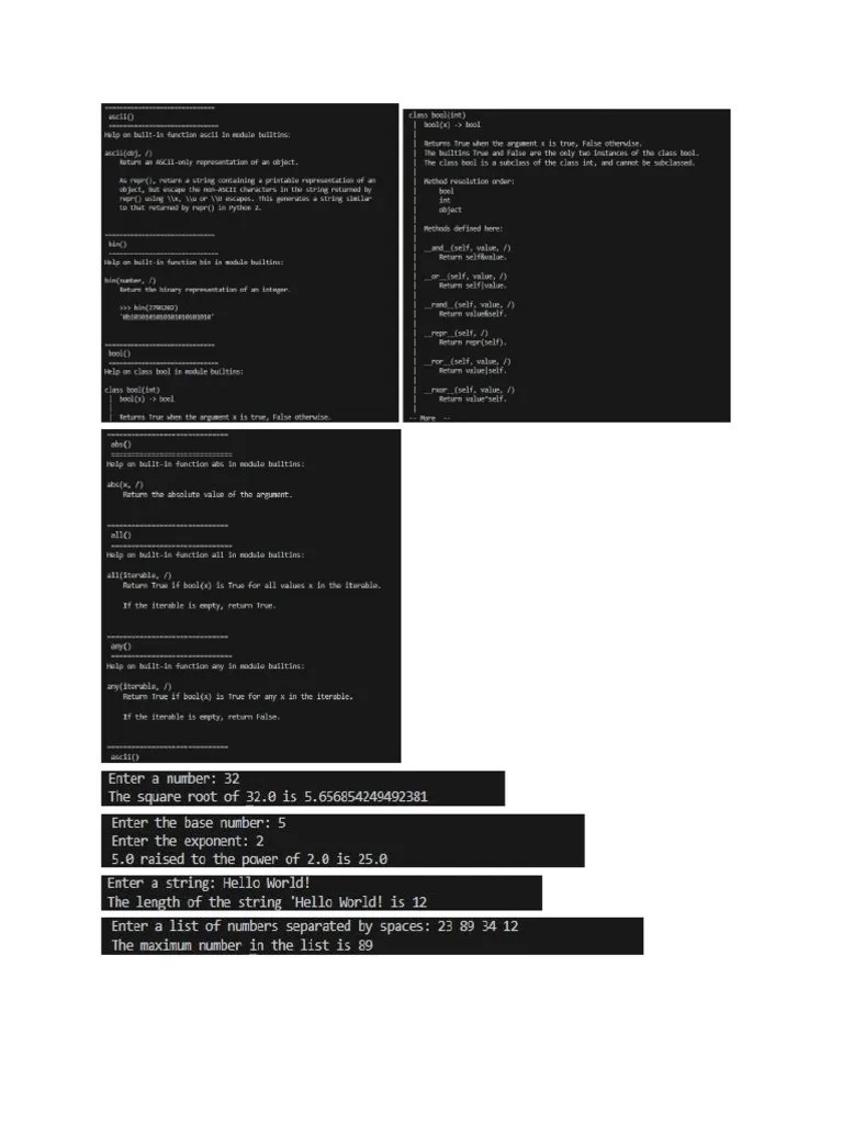 Python Outputs | PDF