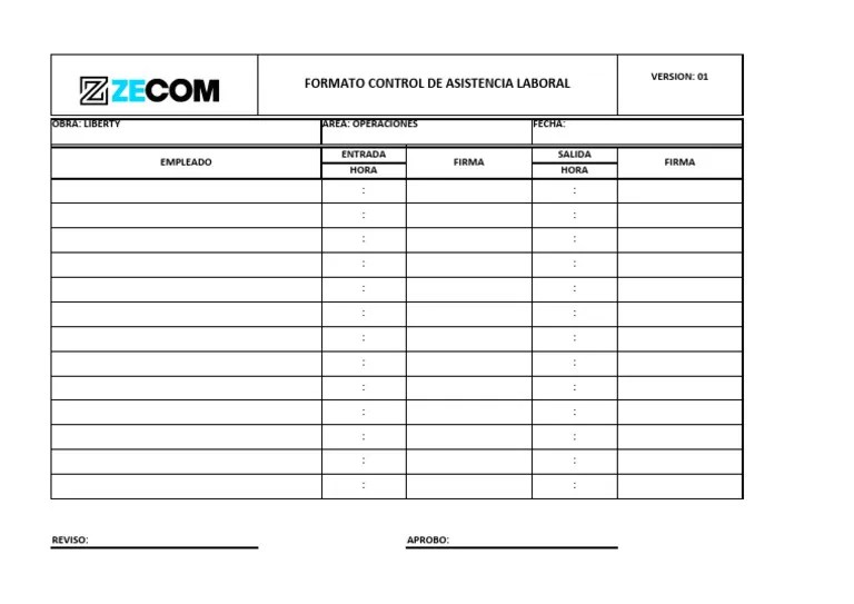 Control De Asistencia Laboral | PDF