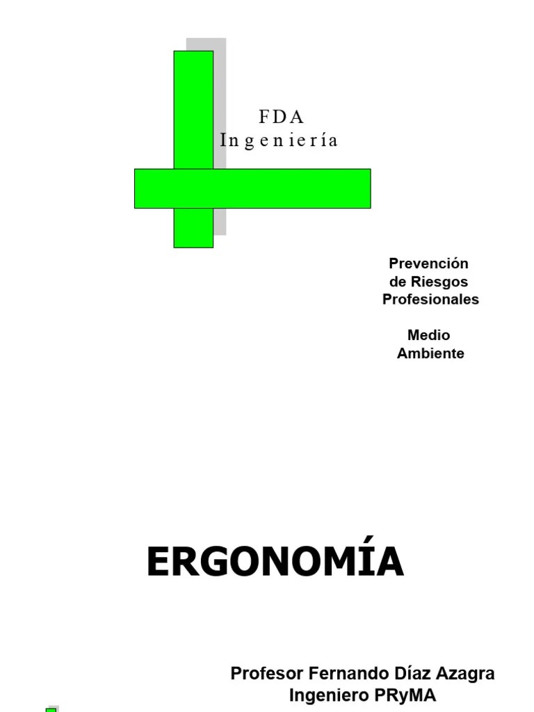 Ergonomía. Módulo 1 Introducción A La Ergonomía. Conceptos Y Análisis ...